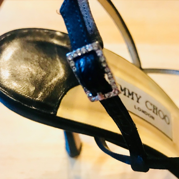Jimmy Choo Black Strappy Heels Size 40 - Picture 3 of 5